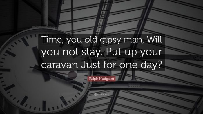 Time you old gipsy man poem summary