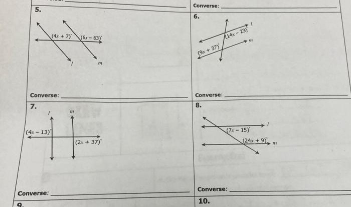 Parallel and perpendicular lines unit test